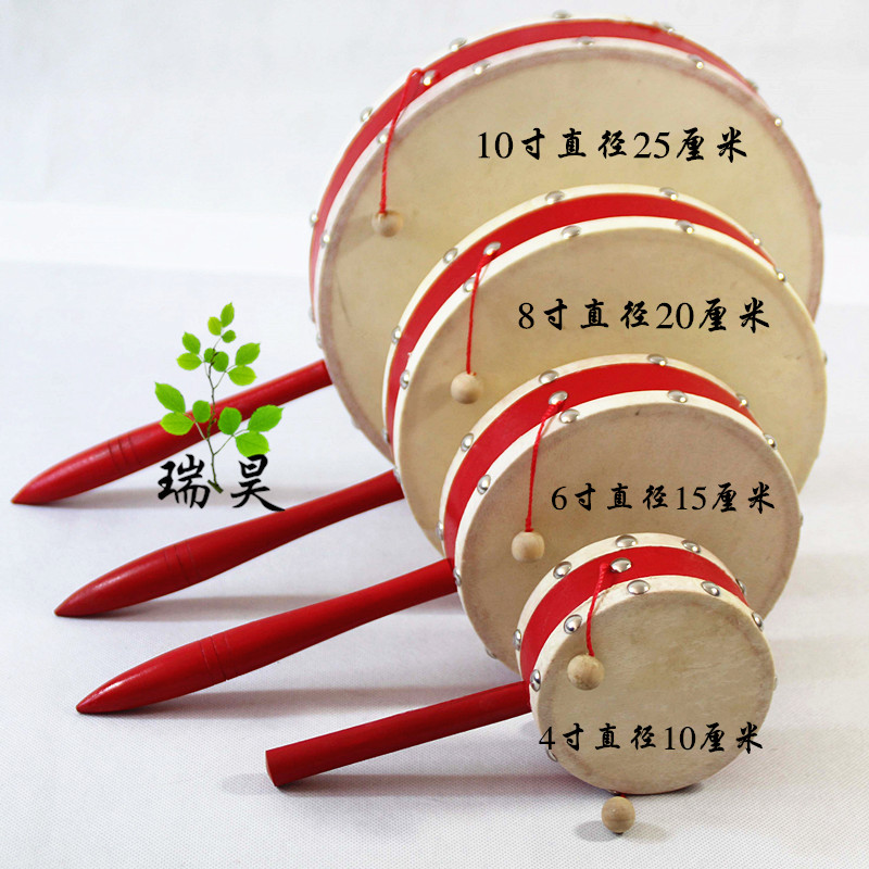 包邮儿童玩具拨浪鼓羊皮木质木制手摇铃宝宝早教益智婴儿玩具01岁|msdalam kategori Alat muzik/Guitar/Piano/Fitting, permainan kanak-kanak, alat muzik, Kanak-kanak memukul alat muzik - dari Buy2taobao.com untuk memberikan perkhidmatan ejen Taobao profesional membeli