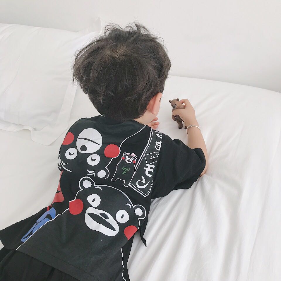 儿童和服套装2019夏季中小童黑色熊-本印花和尚服套装百搭两件套|ruв категории Детская одежда, детей дома, одежду, домашнего костюм - от Buy2taobao.com для оказания профессиональной услуги покупки агента Taobao