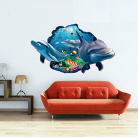 PVC防水平面-饰浴室防水PVC墙纸贴画创意水