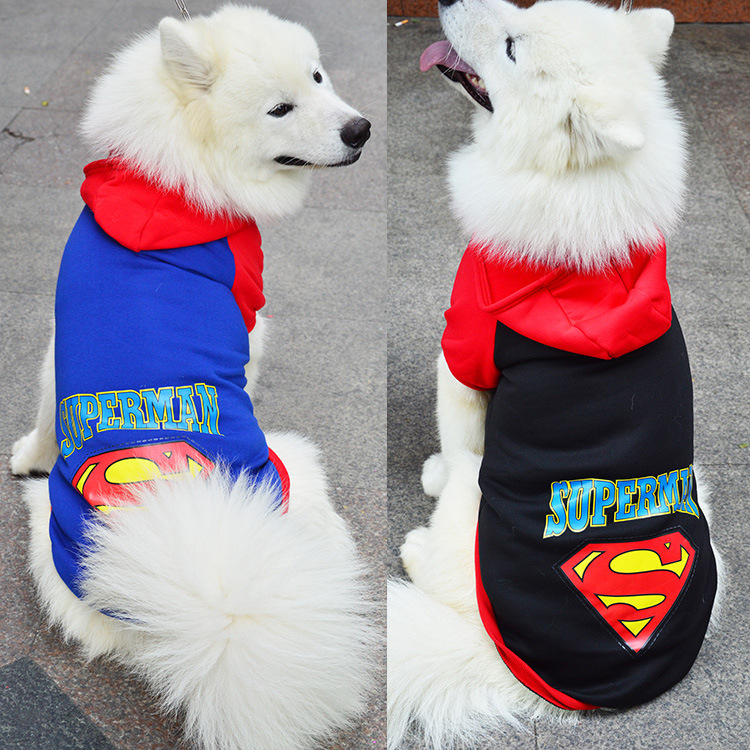 Big Dog clothes sweater superman Batman Pets Dogs Sweater Golden Retriever Husky Pigs clothesin the Pet/Pet food and supplies , Pet apparel and accessories , Pet clothing/Raincoat category - from Buy2taobao.com to provide professional Taobao agent buy service