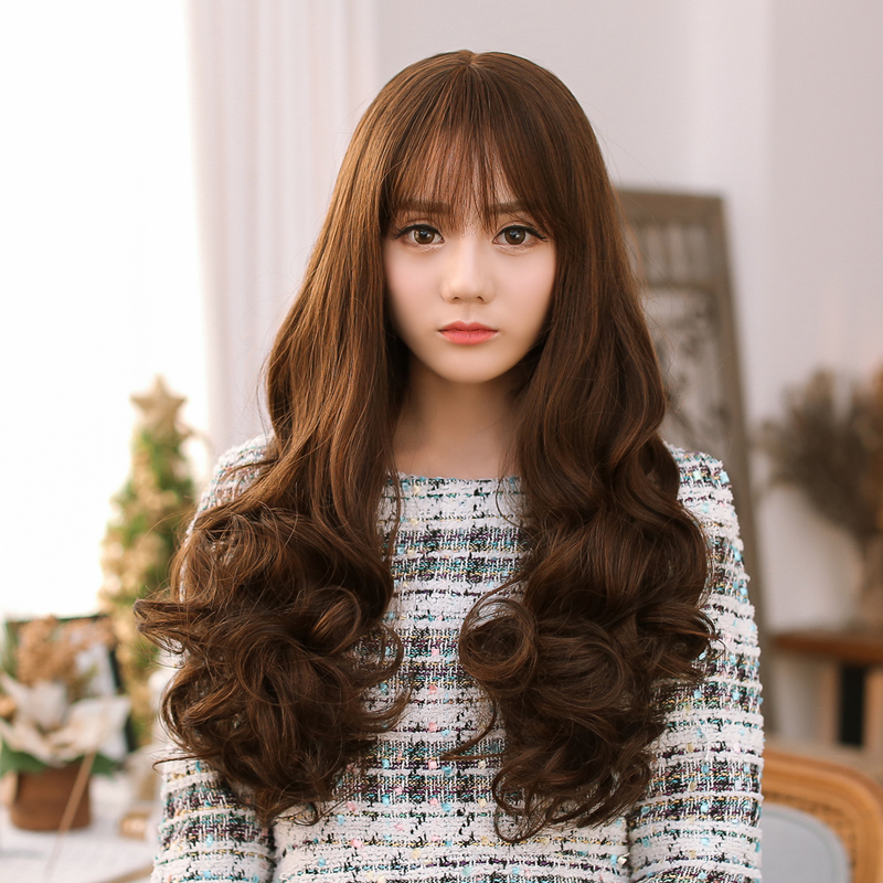 Sweet long curls Peruke Long atmosphere Bangs Round face Pear the republic of korea Big wave big rollin the Hair Care/Wig , Wig , Whole wig category - from Buy2taobao.com to provide professional Taobao agent buy service