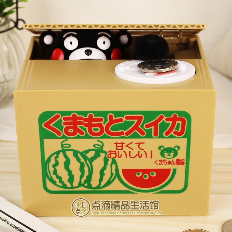 日式卡通熊本熊创意儿童硬币存钱罐偷钱熊可爱学生电动零钱储蓄罐|msdalam kategori bekalan perayaan/hadiah, Hadiah kreatif, Piggy bank - dari Buy2taobao.com untuk memberikan perkhidmatan ejen Taobao profesional membeli