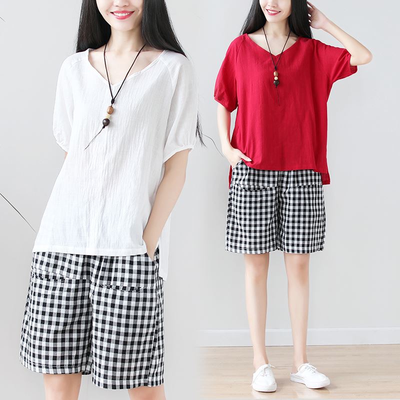 实拍6859#夏季新品清爽棉麻宽松休闲小清新两件套短裤套装女孟|ruв категории Женская одежда, костюм/студенты школьную форму/обмундирования, Другие костюм - от Buy2taobao.com для оказания профессиональной услуги покупки агента Taobao