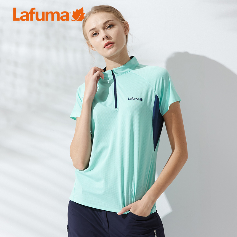 LAFUMA乐飞叶户外半拉链跑步健身运动快干短袖t恤女潮LFTS9BS21|ruв категории открытый/альпинизм/в поход/Поездки товаров, открытый одежды, скорость сухой белье, скорость сухого футболку - от Buy2taobao.com для оказания профессиональной услуги покупки агента Taobao