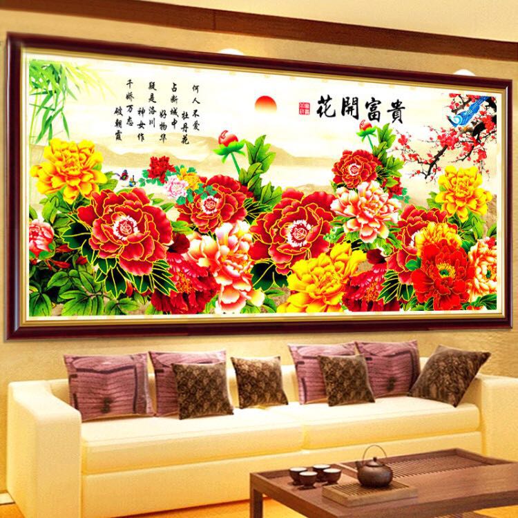 5d钻石画满钻客厅花开富贵十字绣2019新款牡丹花点贴钻石绣砖石秀在类目 居家布艺, 十字绣及工具配件, 十字绣套件中 - 来自Buy2taobao.com提供专业的淘宝代购服务