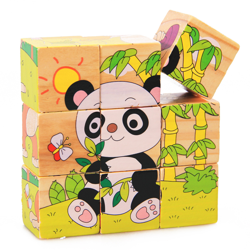 兒童木質六面畫拼圖 寶寶幼兒3D立體積木制益智力玩具3-4-5-6歲在類目 玩具/童車/益智/積木/模型, 串珠/拼圖/配對/拆裝/敲打玩具, 拼圖/拼板中 - 來自Buy2taobao.com提供專業的淘寶代購服務