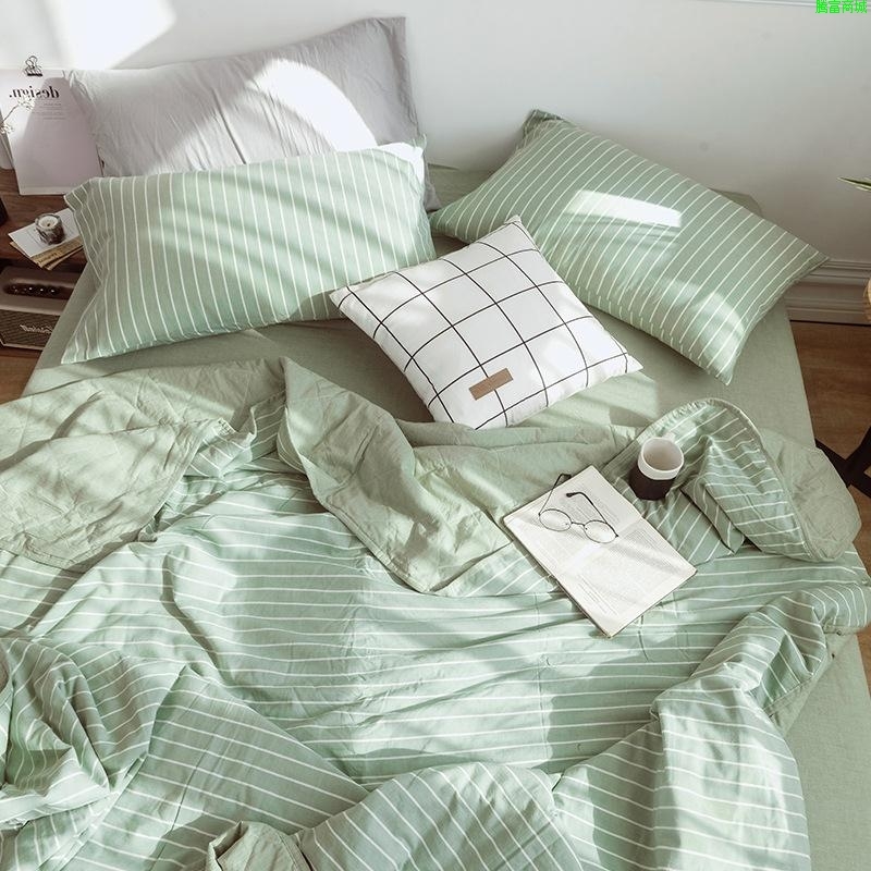2019 new pattern Cool in summer Thin quilts summer quilt Cotton Dyed Washed cotton Summer quilt Four piece suitin the Bedclothes , Quilt category - from Buy2taobao.com to provide professional Taobao agent buy service