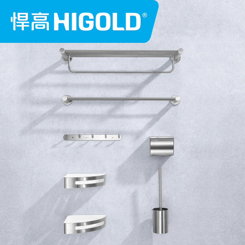 HIGOLD/悍高304不锈钢毛巾架卫生间置物架浴巾纸巾架浴室五金挂件|msdalam kategori keluarga memasang ibu, kelengkapan peribadi, bilik mandi perkakasan/loket, rak tuala/rak tuala - dari Buy2taobao.com untuk memberikan perkhidmatan ejen Taobao profesional membeli