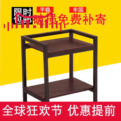 麻将机茶几茶水架带烟缸棋牌室专用钢木铁艺加高小桌特价清仓包邮
