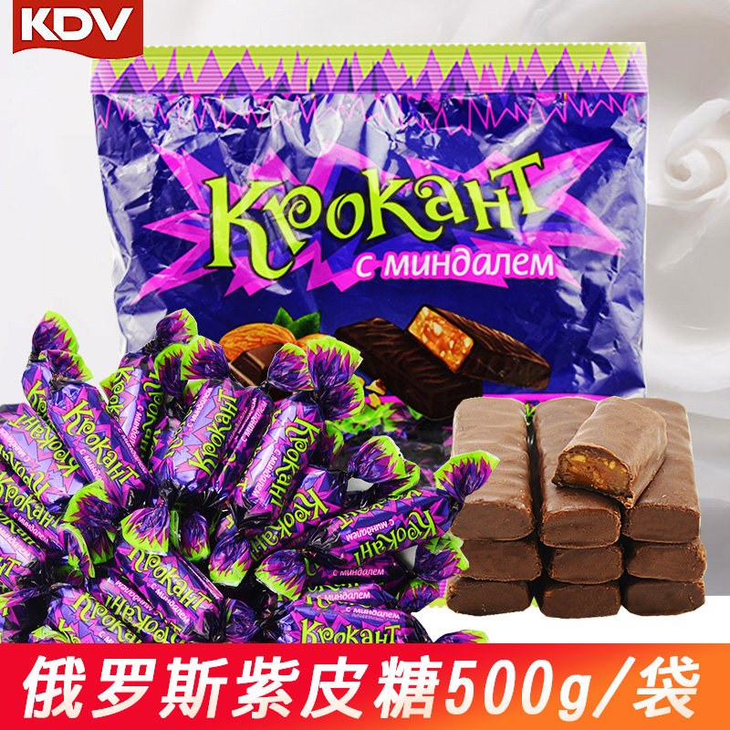 KDV俄罗斯紫皮糖夹心巧克力花生牛轧糖果仁婚庆喜糖批发进口零食在类目 零食/坚果/特产, 糖果零食/果冻/布丁, 糖果中 - 来自Buy2taobao.com提供专业的淘宝代购服务