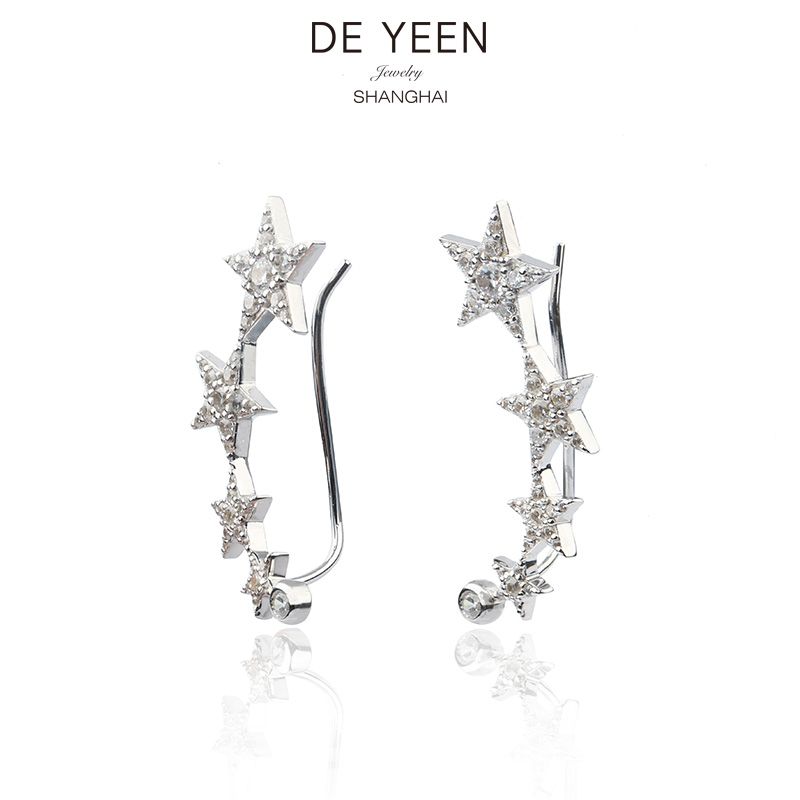 DEYEEN star Earrings Earrings Ear clip Simplicity gemstone Refinement temperament Ultra cents Trendsetter Sterling Silver Same itemin the Accessories/Fashion Jewelry, Earring , Ear clip category - from Buy2taobao.com to provide professional Taobao agent buy service