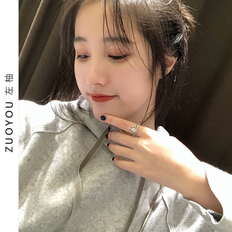 Net Red Same item Ring the republic of korea temperament personality Versatile Rhinestone Opening Adjustable Ring Forefinger J805in the Accessories/Fashion Jewelry, Ring/Ring category - from Buy2taobao.com to provide professional Taobao agent buy service