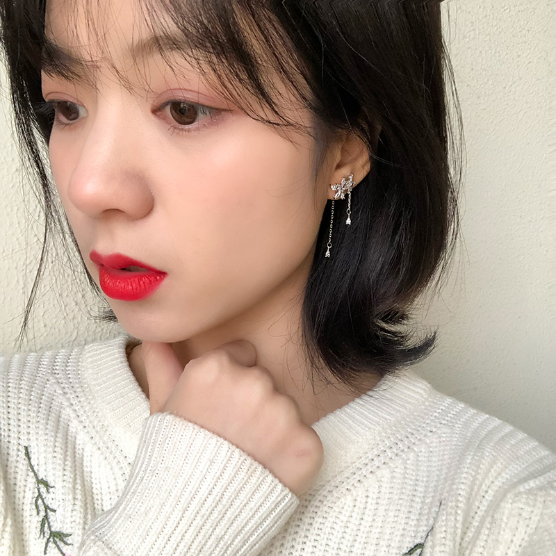 Spend eternity zircon Ear Studs Teardrop-shaped tassels Pendant Earrings temperament the republic of korea personality Net Red Earringsin the Accessories/Fashion Jewelry, Earring , Earrings category - from Buy2taobao.com to provide professional Taobao agent buy service