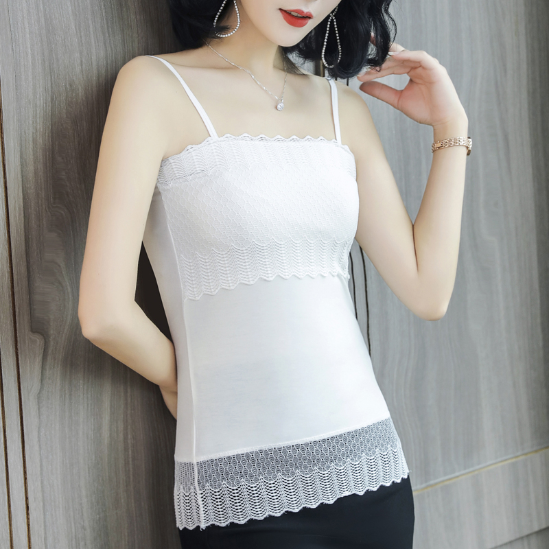 Lace camisole Internal lap vest modal Primer Anti emptied black sexy white Thin section Versatile undergarment covering the chest and abdomenin the Lingerie/Men's underwear/Tracksuit , Sling/Vest/T Shirt category - from Buy2taobao.com to provide professional Taobao agent buy service