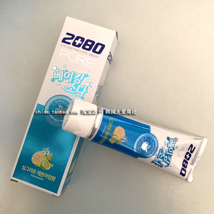 韓國原裝正品牙膏 2080天然蘇打牙膏 檸檬味牙膏 120g 7705在類目 洗護清潔劑/衛生巾/紙/香薰, 洗髮沐浴/個人清潔, 口腔護理, 牙膏中 - 來自Buy2taobao.com提供專業的淘寶代購服務