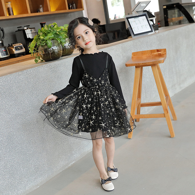 女童裙子2019新款春季纱裙韩版公主裙洋气纯棉宝宝长袖春秋连衣裙