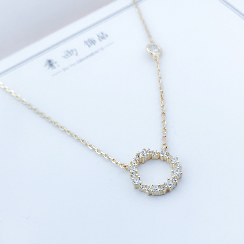 FH Full of flowers and diamonds 925 Silver Necklace clavicle Simplicity Sweet Silver Accessories Pendant Send his girlfriendin the Accessories/Fashion Jewelry, Necklace category - from Buy2taobao.com to provide professional Taobao agent buy service
