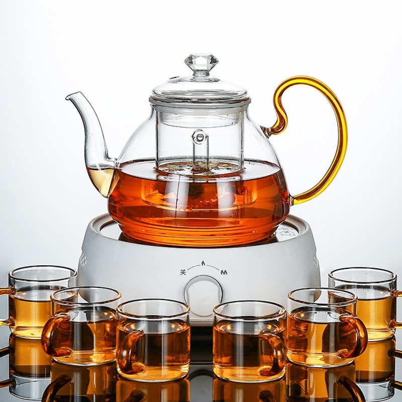 花茶壶玻璃泡水果茶杯套装家用电陶炉煮茶器耐高温加热下午茶茶具|msdalam kategori pinggan mangkuk, set teh, teh herba - dari Buy2taobao.com untuk memberikan perkhidmatan ejen Taobao profesional membeli