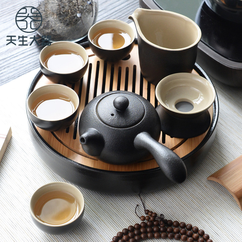 黑陶瓷功夫茶具套装家用简约干泡茶盘小日式杯壶旅行便携在类目 餐饮具, 茶具, 功夫茶具中 - 来自Buy2taobao.com提供专业的淘宝代购服务