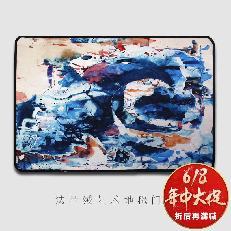 Flannel Art carpet modern Simplicity American style stairs Doormat bedroom Bedside blanket Abstract Famous paintings patternin the Home Fabric , Carpet category - from Buy2taobao.com to provide professional Taobao agent buy service