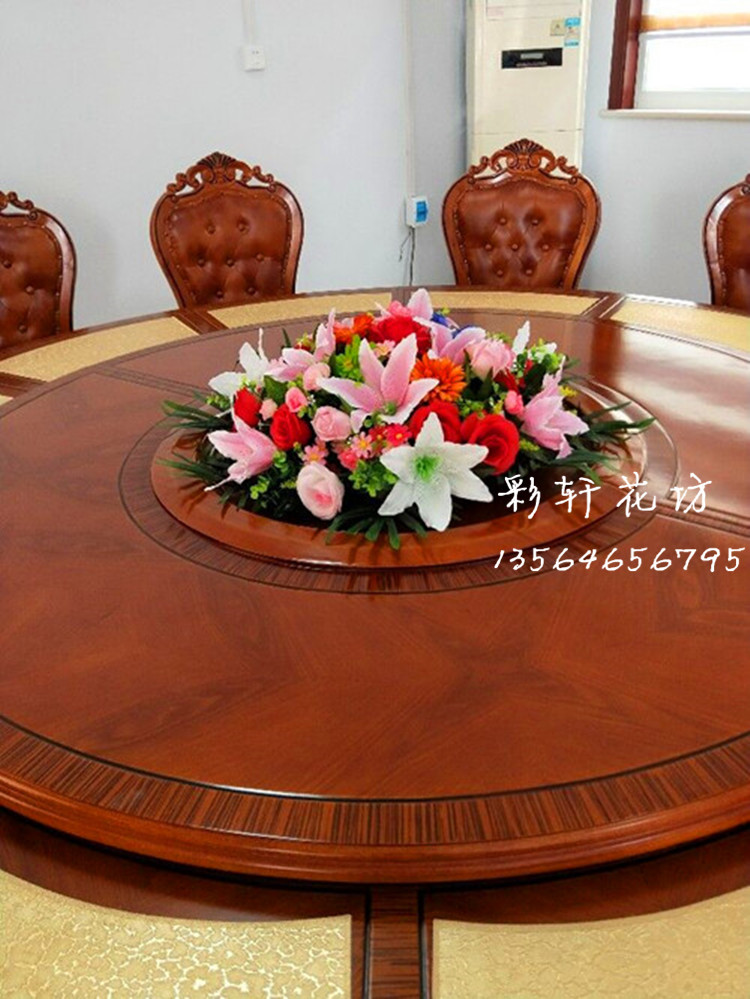 包邮红粉系大圆形桌花圆餐桌仿真花电动转盆花饭店圆酒店会客厅插|msdalam kategori bekalan perayaan/hadiah, set perkahwinan/props, Perkahwinan bunga sutera - dari Buy2taobao.com untuk memberikan perkhidmatan ejen Taobao profesional membeli