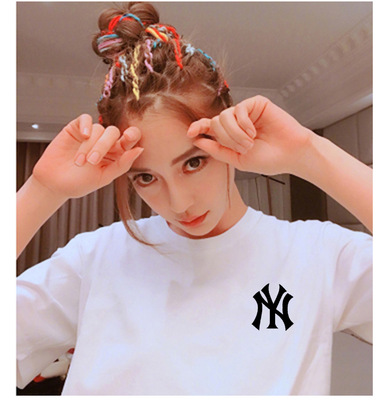 网红爆款体桖女夏装短袖2020年新款女白色t恤女纯棉宽松上衣ins潮