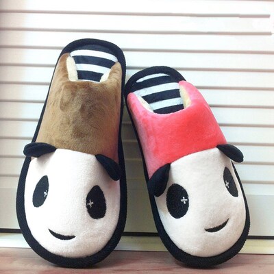 大码熊猫44情侣42冬天41号棉拖鞋45防滑43男女33小码32月子拖鞋31