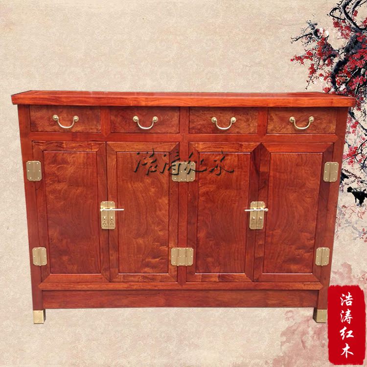 缅甸花梨木大果紫檀素面四门鞋柜 收藏珍品 餐边柜 全独板 储物柜在类目 住宅家具, 柜类, 餐边柜中 - 来自Buy2taobao.com提供专业的淘宝代购服务