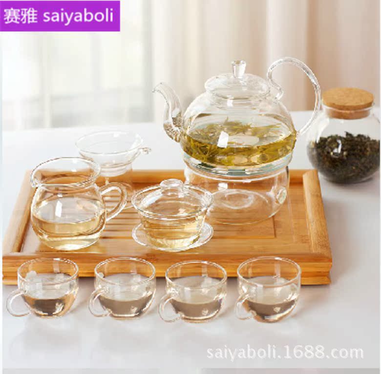 整套功夫茶具十件套 耐熱玻璃花茶壺 泡茶壺 高把壺套裝在類目 廚房/烹飪用具, 烹飪用具, 其它中 - 來自Buy2taobao.com提供專業的淘寶代購服務
