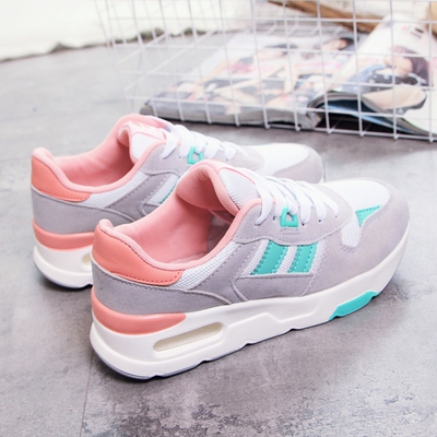 2017春季新款韩版N字鞋女鞋休闲气垫跑步鞋学生鞋单鞋旅游运动鞋