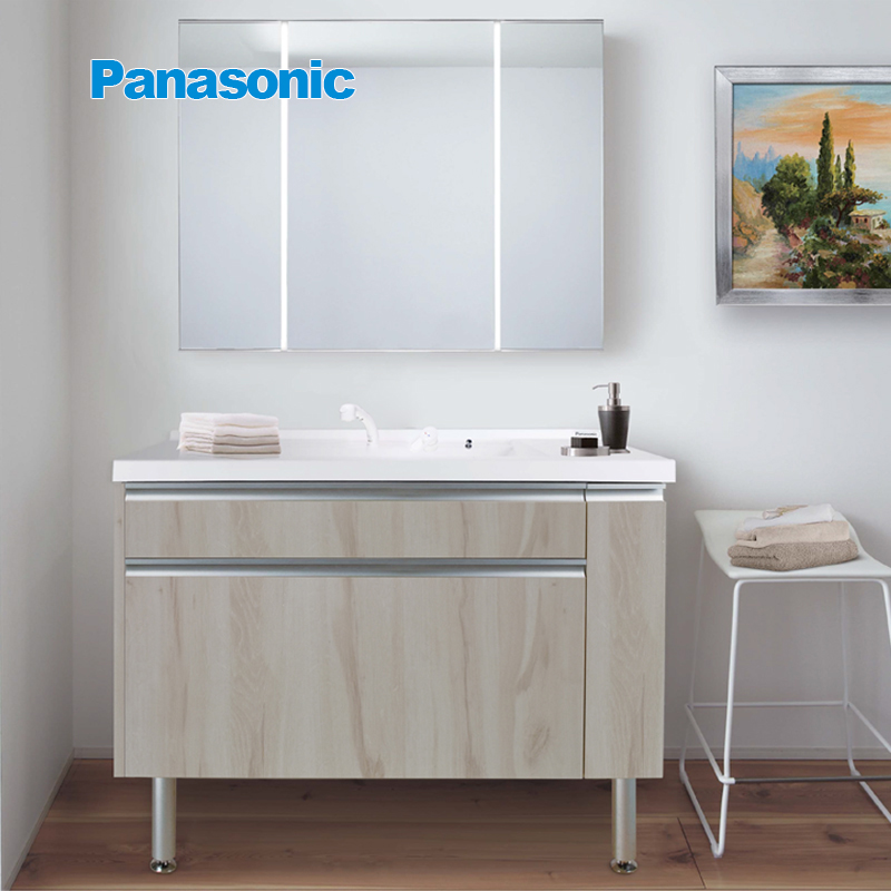 Panasonic松下韵纳系列洗面柜一米化妆柜木肌风合白桦木色洗漱柜在类目 家装主材, 卫浴用品, 卫浴家具, 浴室柜中 - 来自Buy2taobao.com提供专业的淘宝代购服务