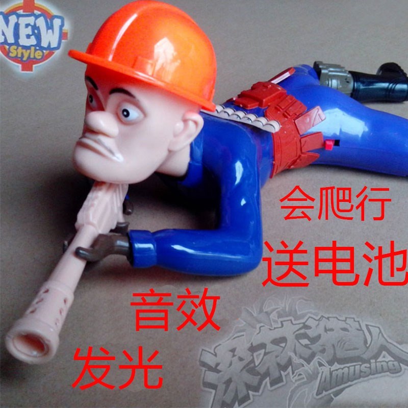 抖音同款电动光头强爬兵蜘蛛侠会打抢爬行发光声的儿童玩具在类目 玩具/童车/益智/积木/模型, 电子/发光/充气/整蛊玩具, 发光玩具中 - 来自Buy2taobao.com提供专业的淘宝代购服务