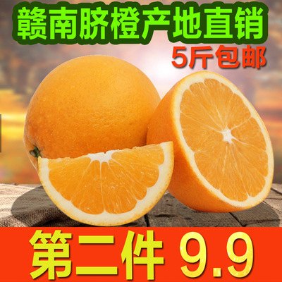 现摘赣南脐橙新鲜水果纯天然冰糖橙甜橙子奉节脐橙5斤