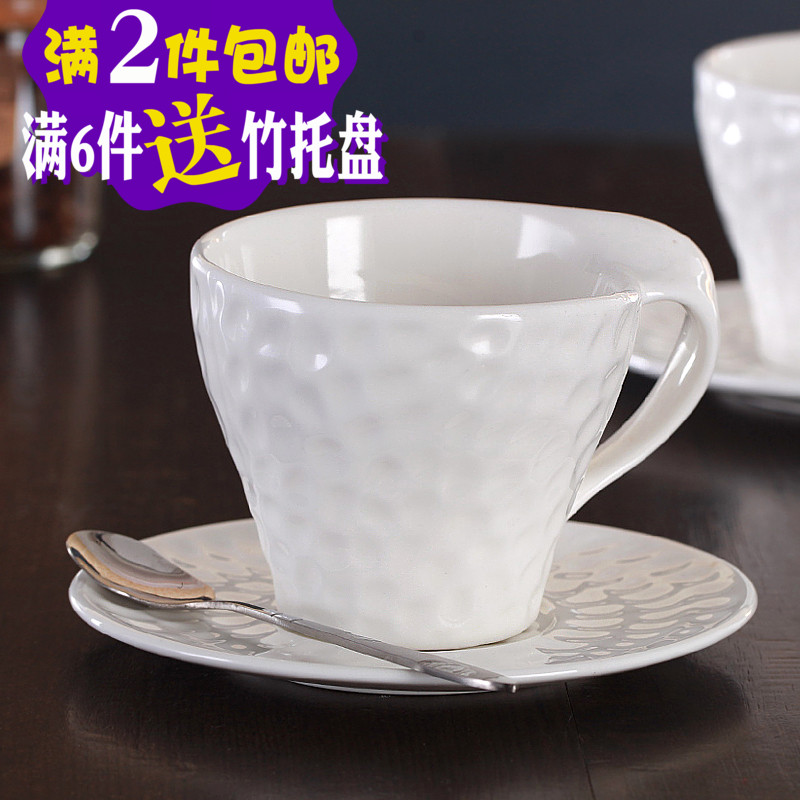 特惠新骨瓷白色咖啡杯碟欧式奢华时尚创意下午红茶具套装|ruв категории посуда, кофе, кофе - от Buy2taobao.com для оказания профессиональной услуги покупки агента Taobao