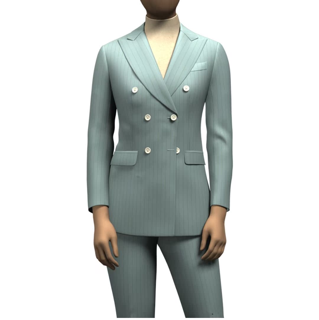 Italy CARNET green stripe lady man 's suit suit Private High-end customizedin the Women's clothing/Boutique , Suit category - from Buy2taobao.com to provide professional Taobao agent buy service