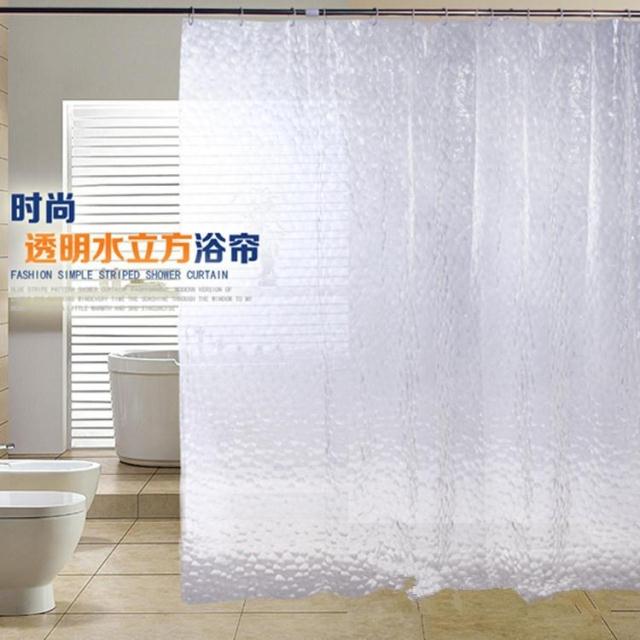 欧式加厚15丝半透明3D水立方PEVA防霉浴帘 卫生间浴室防水隔断帘在类目 家庭/个人清洁工具, 卫浴用具/卫浴配件, 浴帘中 - 来自Buy2taobao.com提供专业的淘宝代购服务