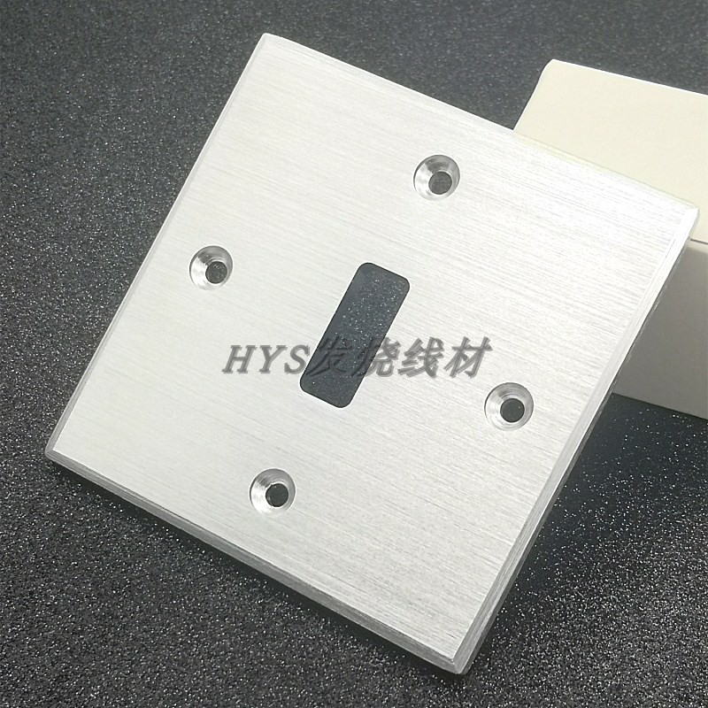 86X86底盒通用铝合金5MM厚HiFi发烧级音响专用开关孔拉丝墙插面板|ruв категории видео электрических приборов, видео бытовой арматура, HIFI звук арматура, розетка - от Buy2taobao.com для оказания профессиональной услуги покупки агента Taobao