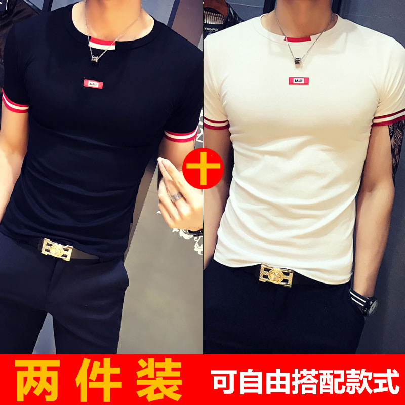 summer Short sleeved T-shirt man Korean Edition Self cultivation Chaopai white T-shirts half sleeve clothes printing men's wear T-shirtin the Men's clothing, T-shirt category - from Buy2taobao.com to provide professional Taobao agent buy service