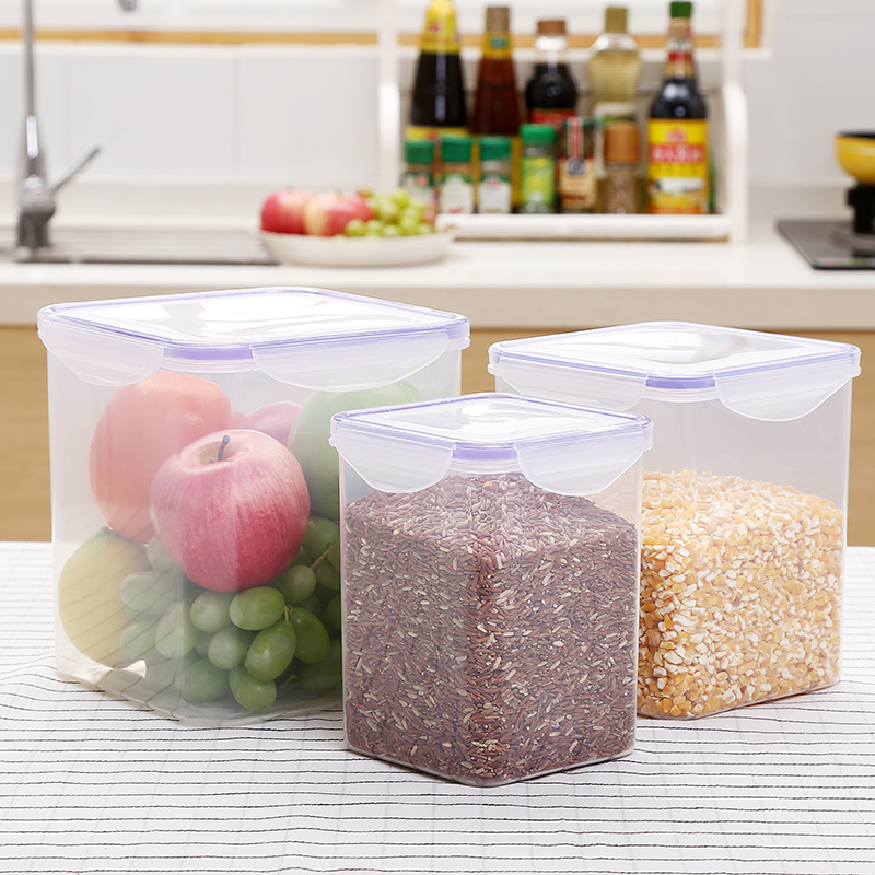 Square Grain Coarse Cereals Lock catch Canister food Storage Dry Fruits snacks seal up Crisper 2in the Tableware , Fresh container/Fresh Containers , Crisper category - from Buy2taobao.com to provide professional Taobao agent buy service