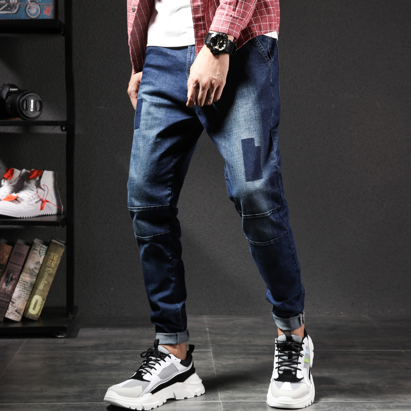 leisure time Jeans Easy Elastic force Trend Large man Add fertilizer enlarge Feet Haren pants summer trousersin the Men's clothing, Jeans category - from Buy2taobao.com to provide professional Taobao agent buy service
