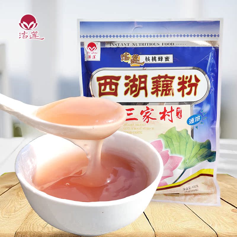 洁莲牌西湖藕粉杭州特产核桃蜂蜜莲藕粉羹纯手工冲饮早餐速溶432g在类目 咖啡/麦片/冲饮, 藕粉/麦片/冲饮品, 藕粉中 - 来自Buy2taobao.com提供专业的淘宝代购服务