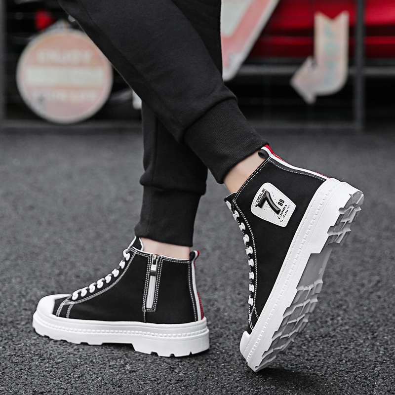 2019 new pattern summer Gaobang canvas shoe Trend skate shoes shoes Trendy shoes Versatile summer ventilation Casual shoesin the Men's Shoes, Canvas shoes category - from Buy2taobao.com to provide professional Taobao agent buy service