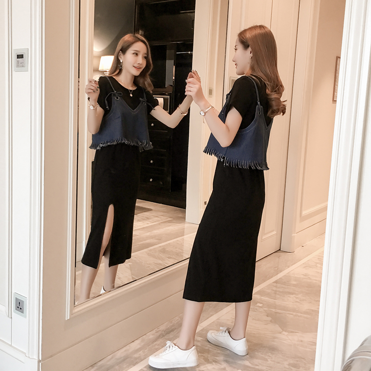 Buru Yi suit 2019 summer fashion Show thin postpartum camisole Dress Two piece set go out Chao Ma Nursing clothesin the Maternity/Maternal supplies/Nutrition , Tracksuit/Nursing equipment/Autumn clothes , Home skirts category - from Buy2taobao.com to provide professional Taobao agent buy service