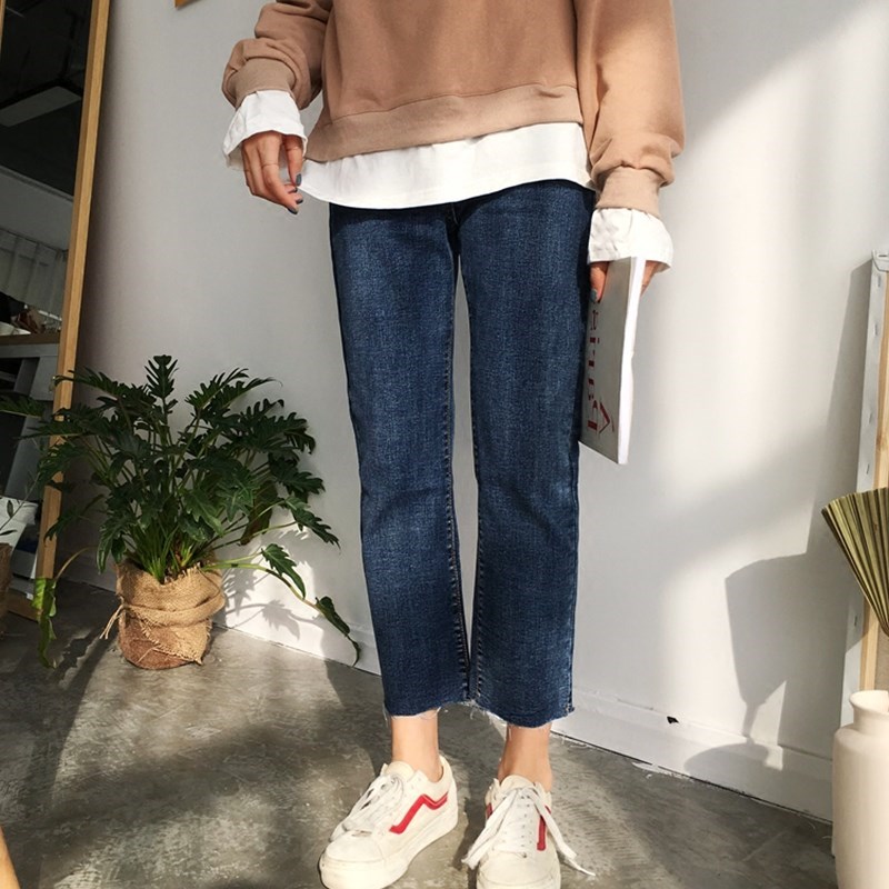 Big size dress Jeans 200 Show thin Straight Ninth pants Fat sister thigh girl student trousersin the Women's clothing/Boutique , Large size women category - from Buy2taobao.com to provide professional Taobao agent buy service