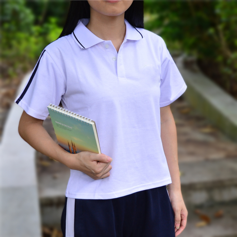 【普生坊】高中学生校服夏季短袖T恤男女班服白色普宁职校校服夏在类目 女装/女士精品, 套装/学生校服/工作制服, 学生校服中 - 来自Buy2taobao.com提供专业的淘宝代购服务