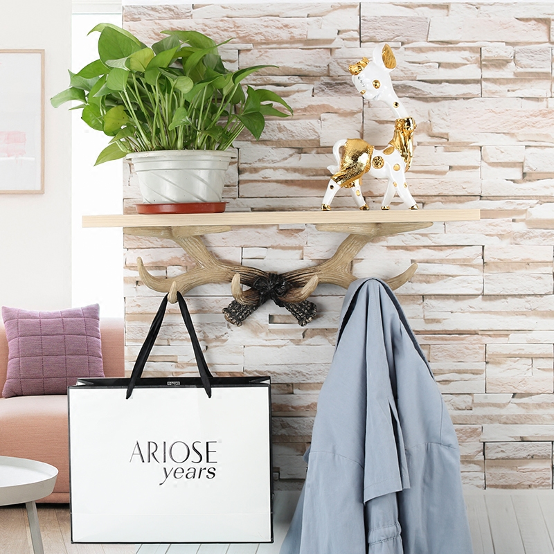 Northern Europe Retro Antlers decorate Wall hanging Coat rack originality Clothes hanger Entrance Doorway key Hooks Shelfin the Home accessories , Decorative hooks category - from Buy2taobao.com to provide professional Taobao agent buy service