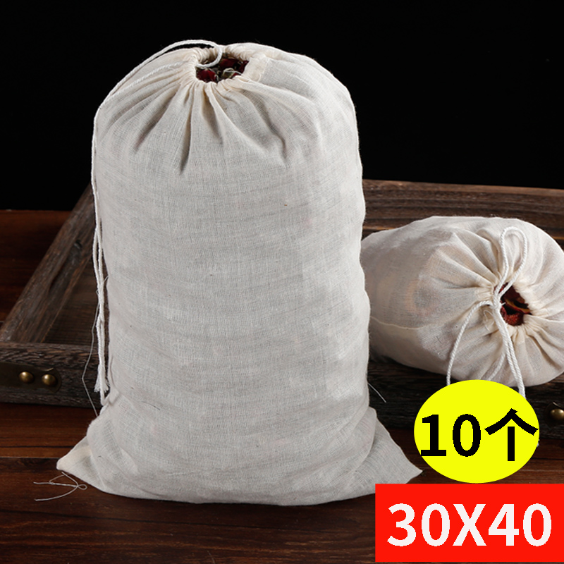 10个大号30*40纯棉纱布煲汤袋中药煎药袋卤料包调料袋泡酒隔渣袋在类目 餐饮具, 茶具, 其它中 - 来自Buy2taobao.com提供专业的淘宝代购服务