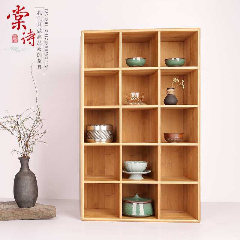 棠诗茶具博古架子茶杯柜茶壶收纳柜茶杯架竹制茶具架功夫茶杯架|ruв категории посуда, чайный сервиз, Садо/ноль - от Buy2taobao.com для оказания профессиональной услуги покупки агента Taobao