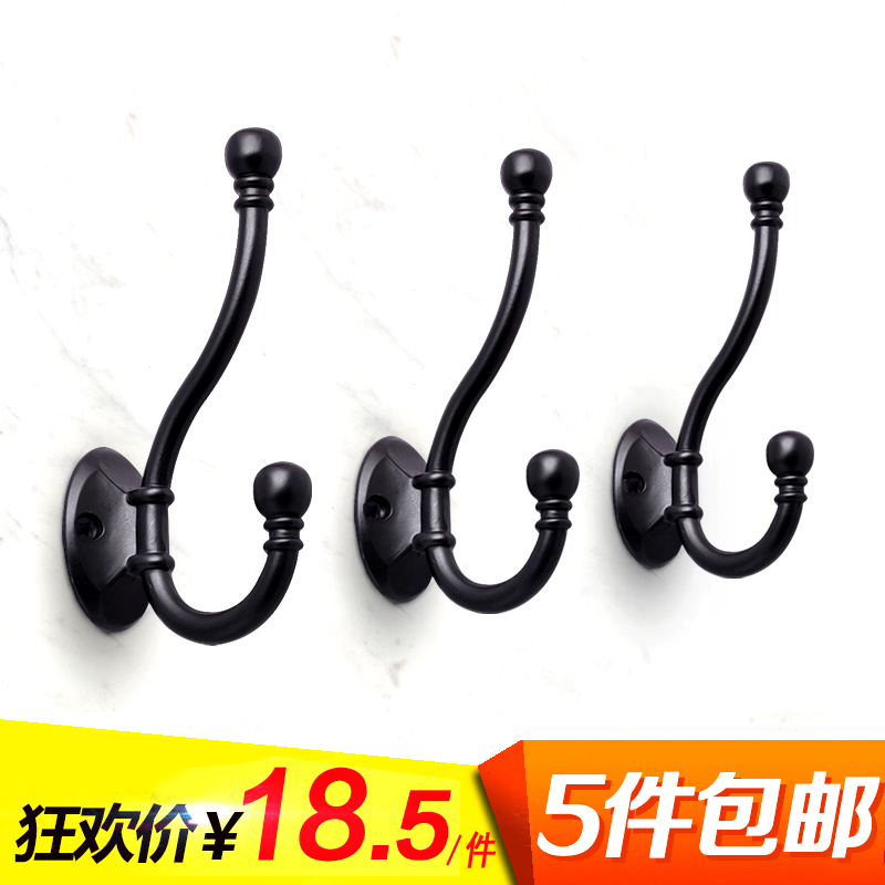 black Coat hook a living room Entrance Coat hooks Wall hanging European style American minimalist Wall wardrobe Hooks Single hook singlein the Decoration main material , Toiletries , Bathroom Hardware/Pendant , Hook/Clothes hook category - from Buy2taobao.com to provide professional Taobao agent buy service