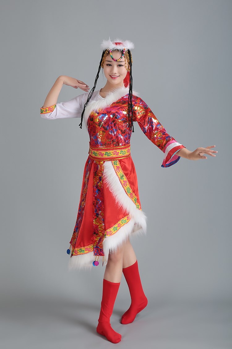 藏族舞蹈服套装女成人新款藏族藏族舞蹈演出服装女西藏拉萨美藏式|msdalam kategori Butik wanita / wanita, pakaian/pakaian kebangsaan/peringkat pakaian, pakaian kebangsaan/pakaian - dari Buy2taobao.com untuk memberikan perkhidmatan ejen Taobao profesional membeli